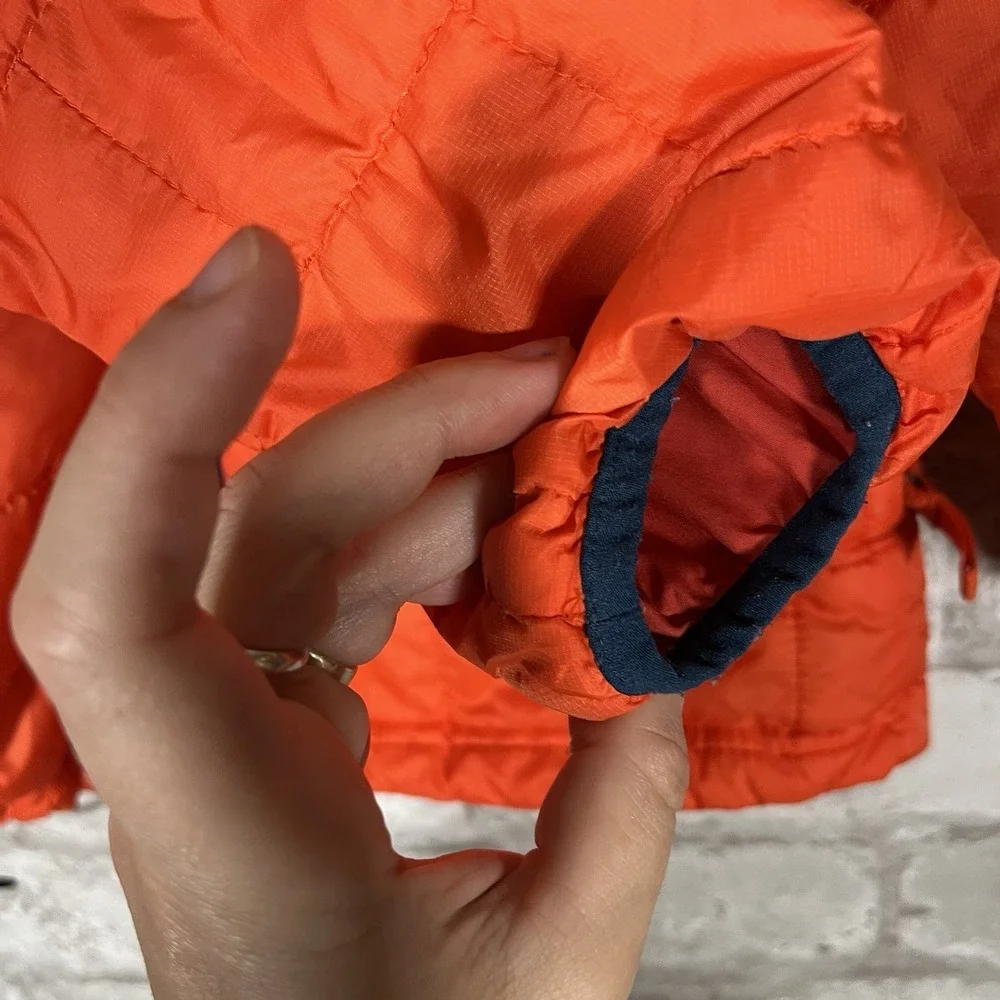 Patagonia Nano Puff Kids Puffer Jacket Full Zip Orange Size S 7-8